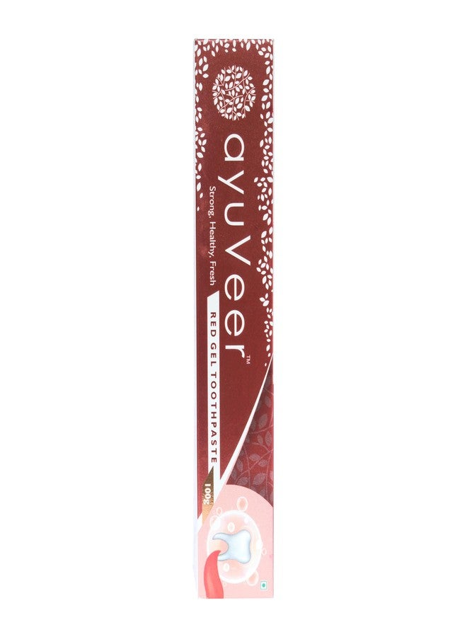 Ayuveer Red Gel Toothpaste, Keeps Teeth Strong, Healthy & Fresh, 100 G | Pack of 4 - Image 3